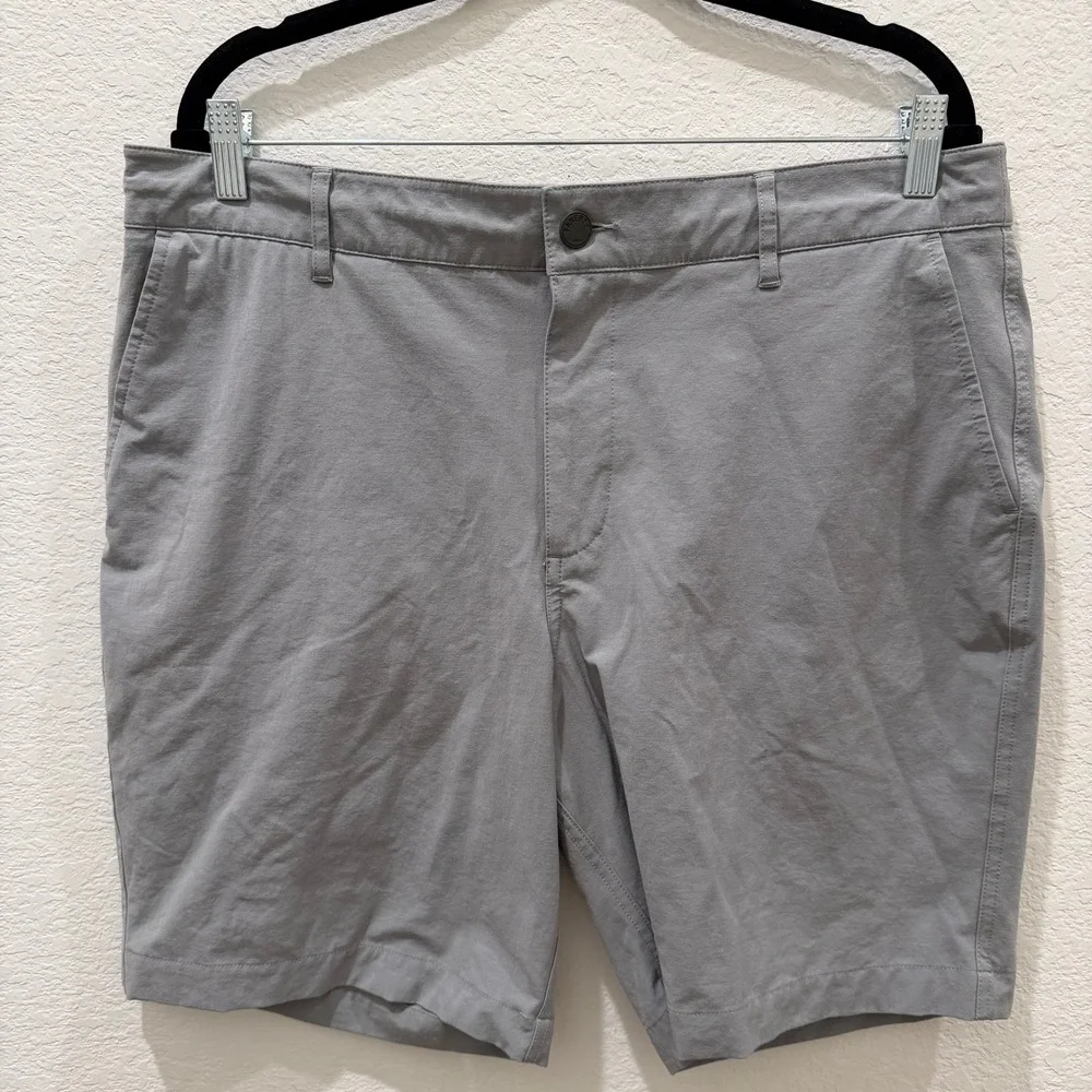 Faherty All Day Shorts Mens 36 Grey Hybrid Stretch Recycled Blend Casual Pockets